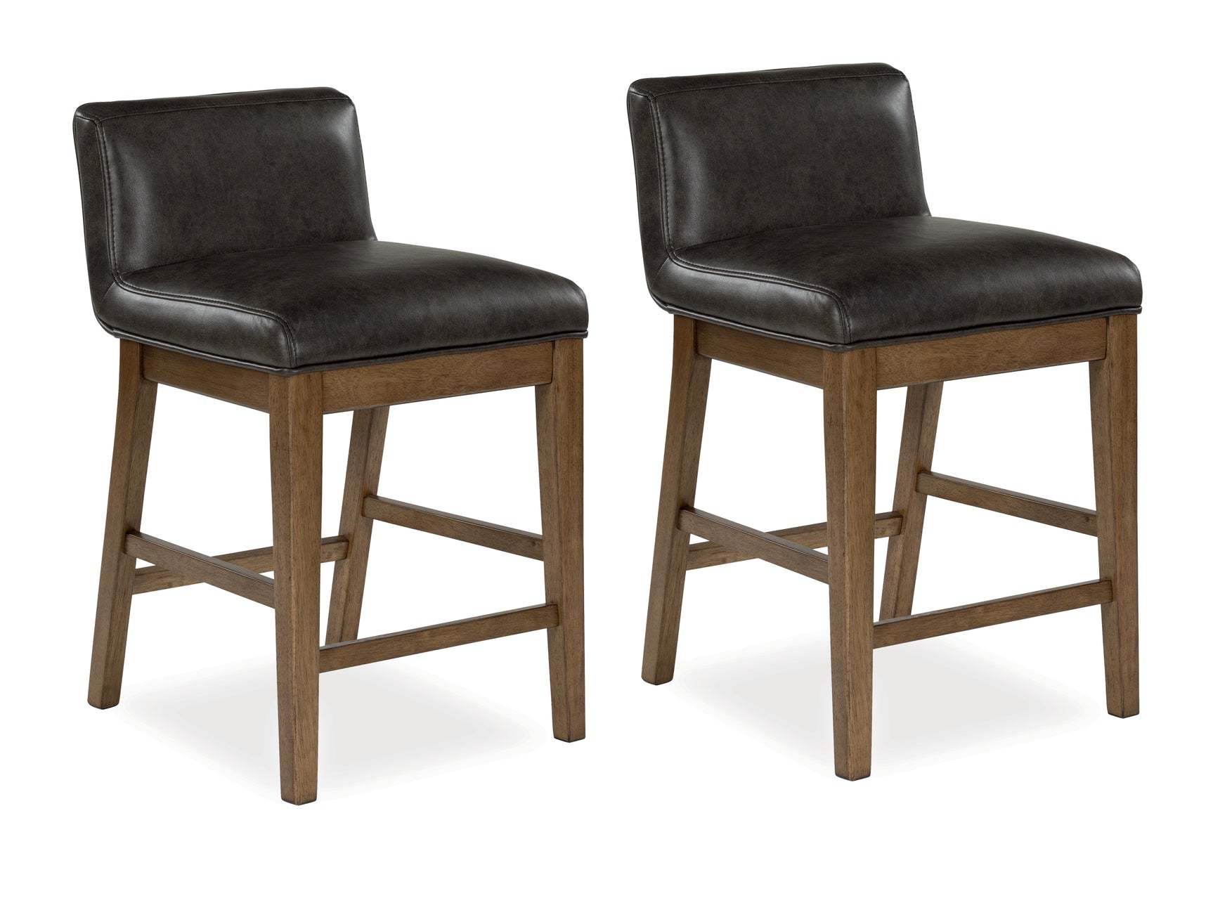Cabalynn barstool side view showing wood frame