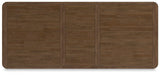 Cabalynn Light Brown Dining Extension Table top profile detail
