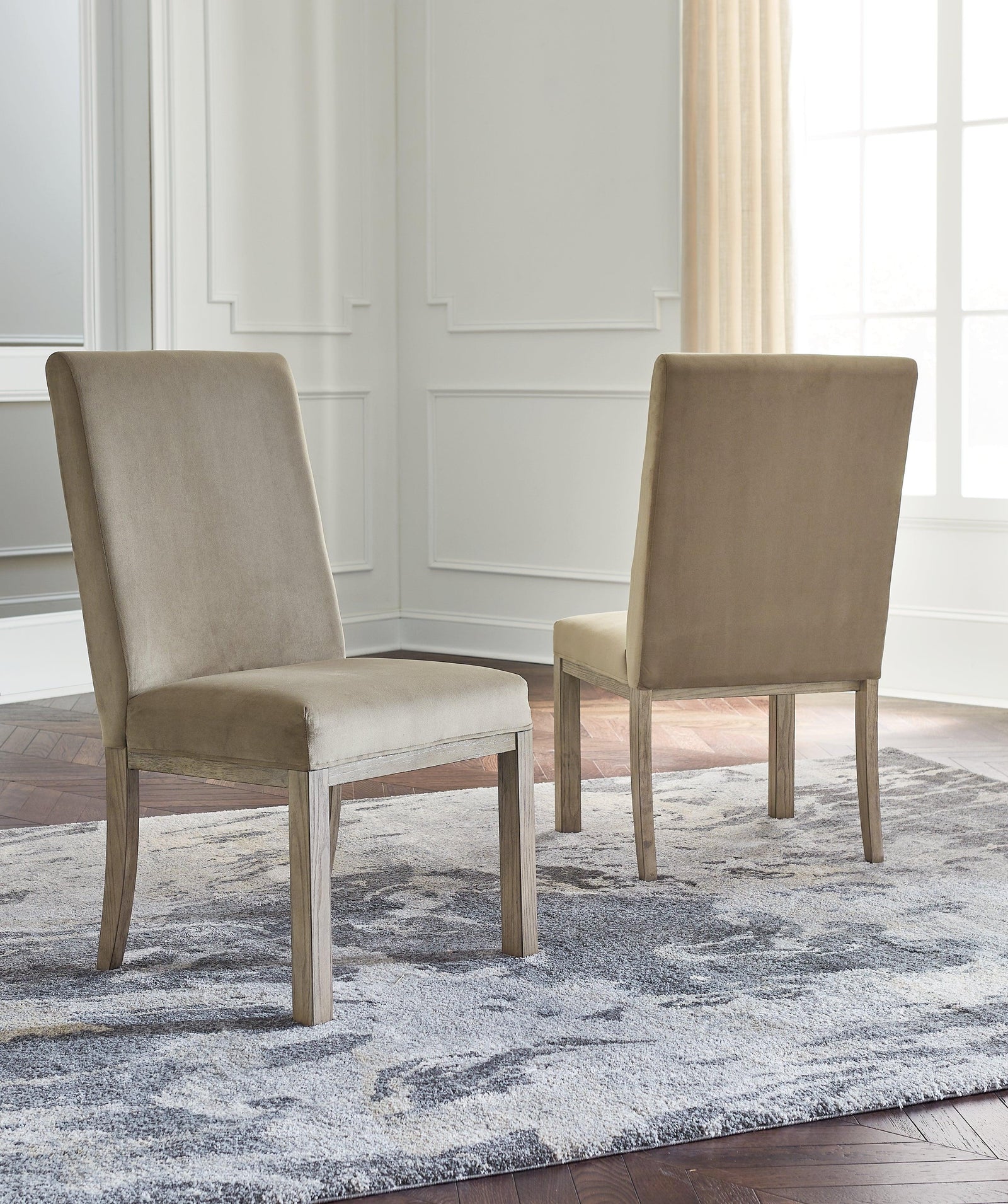 Chrestner Gray/brown Dining Chair - Ella Furniture