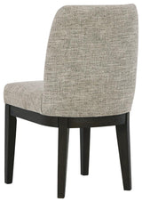 Burkhaus Dark Brown Upholstered Dining Chair back view