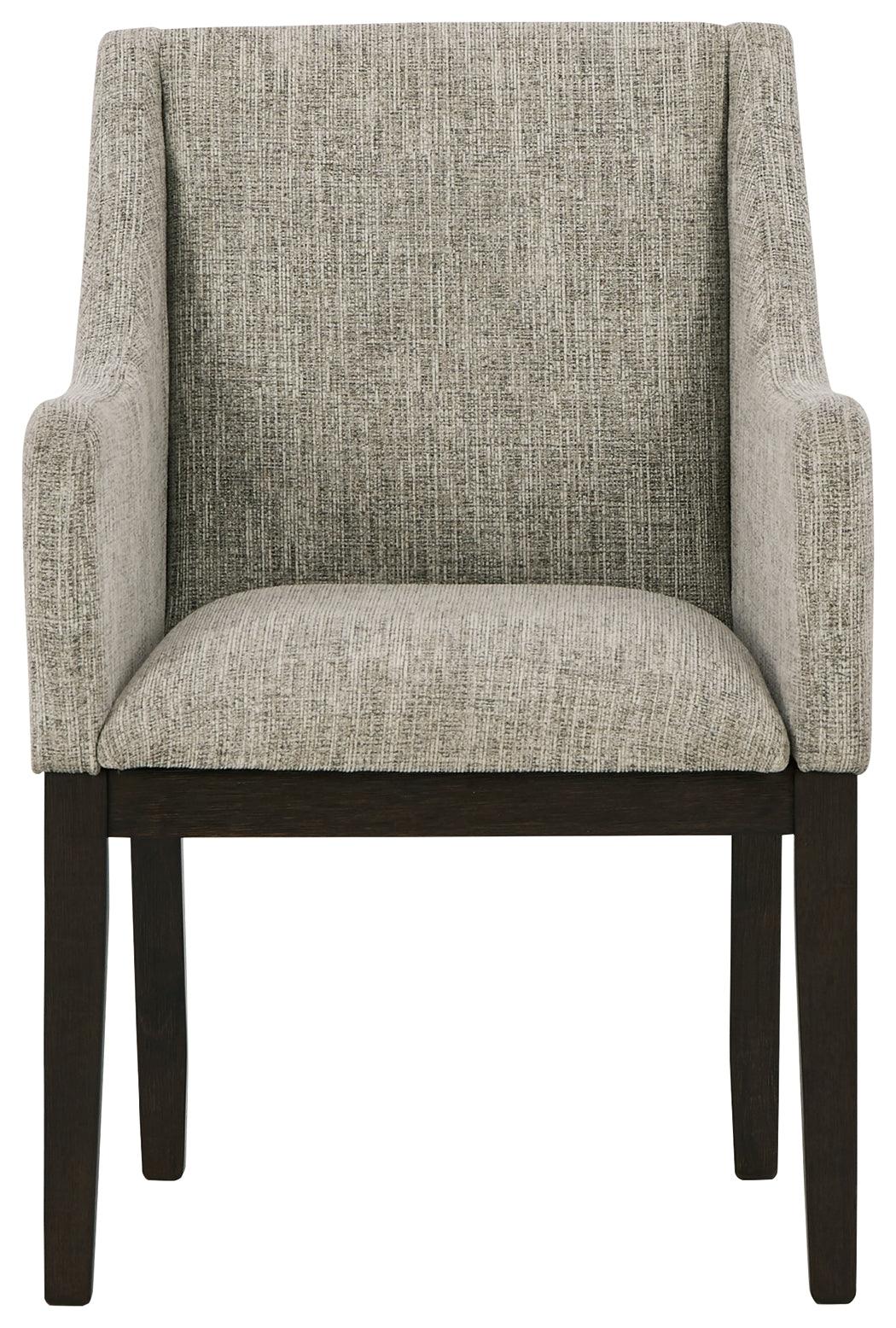 Burkhaus chair with tapered legs visible
