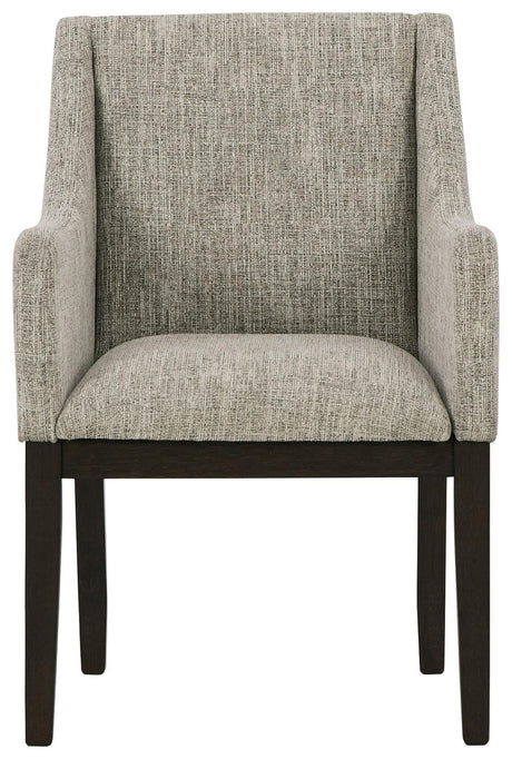 Burkhaus chair with tapered legs visible