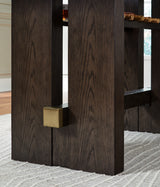 Detail of barstool footrest