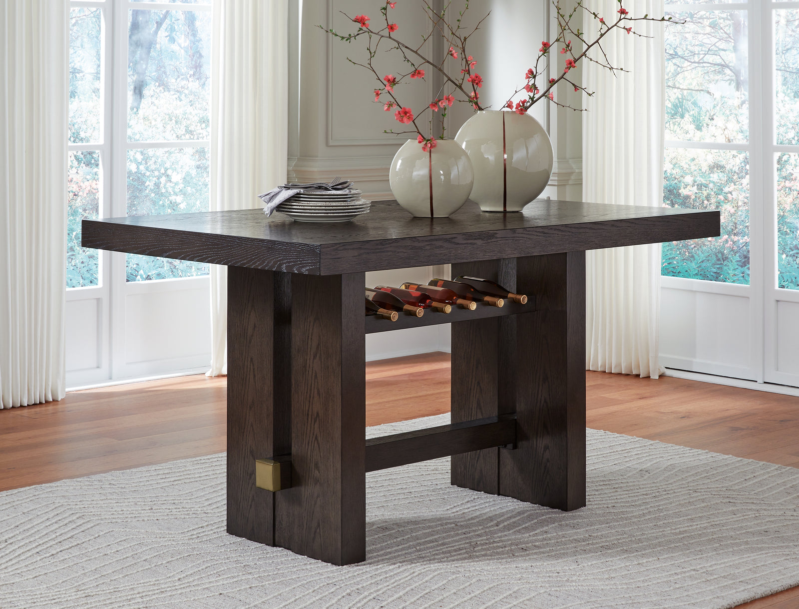 Burkhaus Dark Brown Counter Height Dining Table