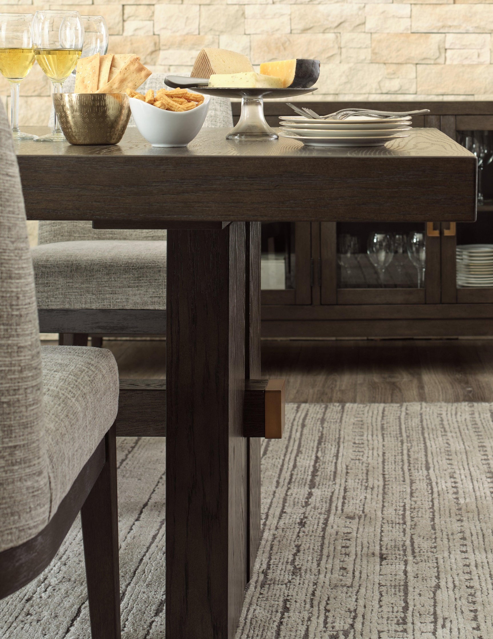 Burkhaus Dining Table detailed view of trestle base