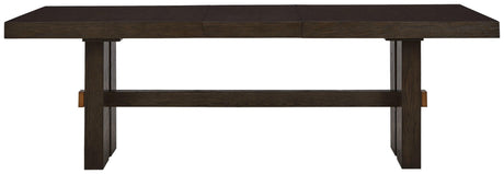 Burkhaus Dining Table close-up of oak finish and edge