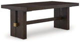 Burkhaus Dark Brown Dining Set angled view