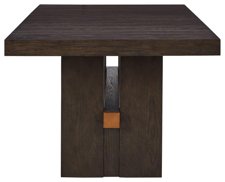 Burkhaus Dining Table viewed from head angle