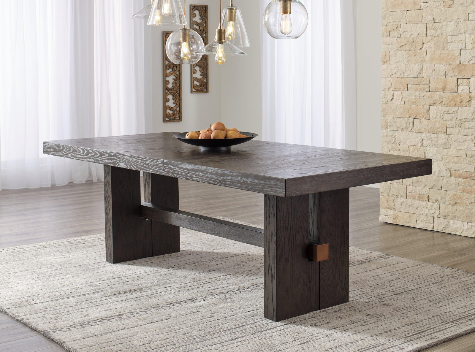 Burkhaus Dark Brown Dining Extension Table - Ella Furniture