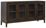 Burkhaus Dark Brown Dining Server front view with closed doors