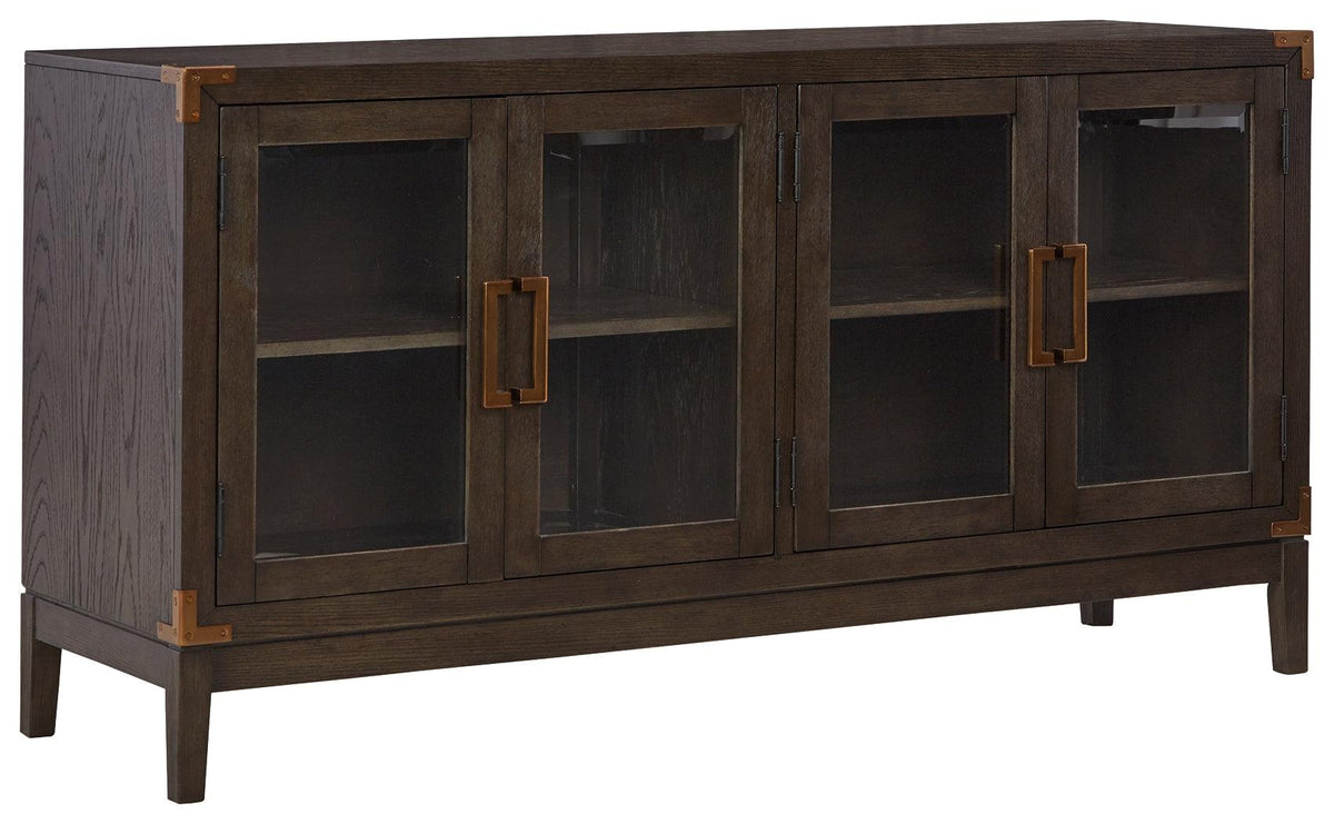 Burkhaus Dark Brown Dining Server front view with closed doors