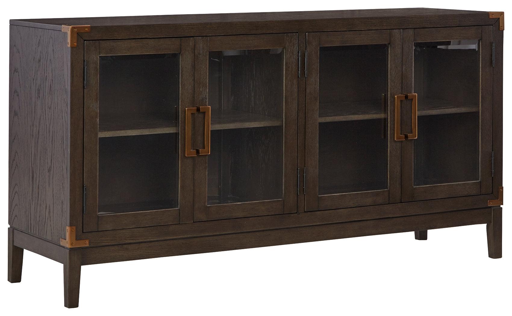 Burkhaus Dark Brown Dining Server front view with closed doors