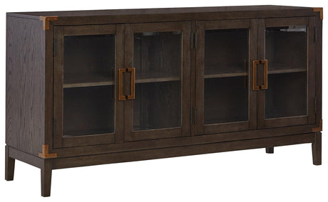 Burkhaus Dark Brown Dining Server front view with closed doors