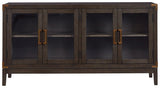 Burkhaus Dark Brown Dining Server head-on view
