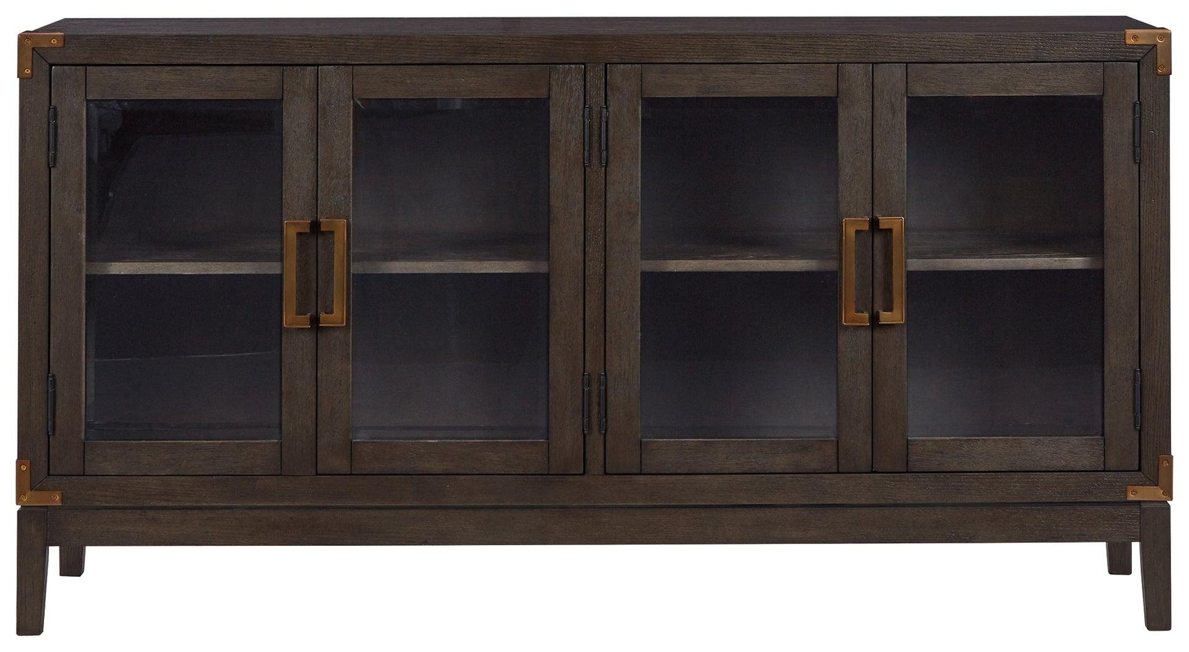 Burkhaus Dark Brown Dining Server head-on view