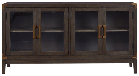 Burkhaus Dark Brown Dining Server head-on view