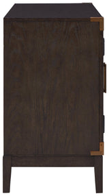 Burkhaus Dark Brown Dining Server side profile view