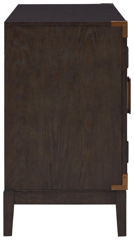 Burkhaus Dark Brown Dining Server side profile view