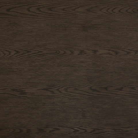 Close-up of dark brown oak finish on Burkhaus dining table