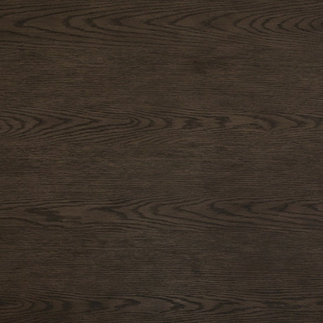 Label showing dark brown finish of Burkhaus dining set