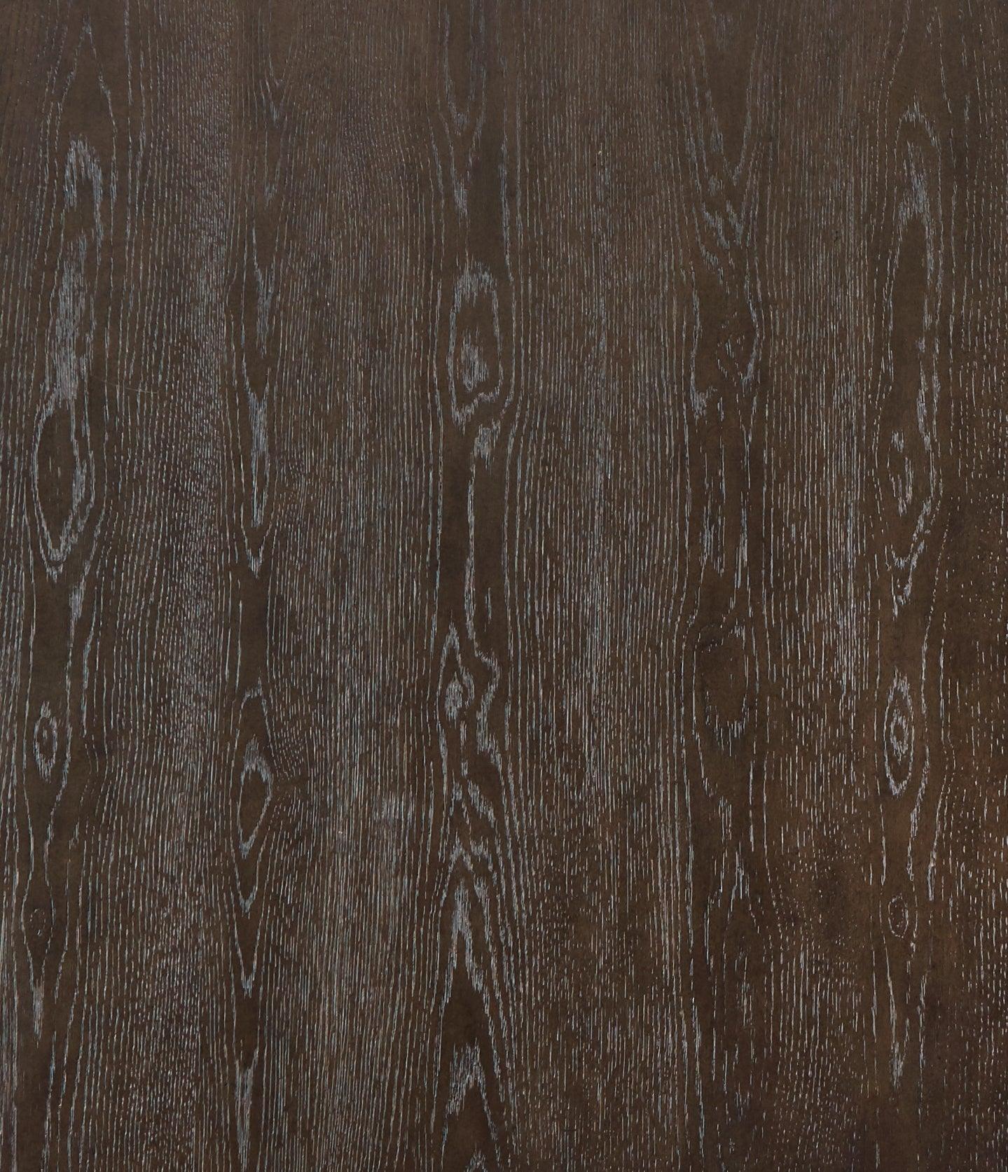 Burkhaus Dark Brown oak veneer finish close-up