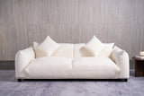close-up detail of Veronica Cream Boucle Sofa fabric texture