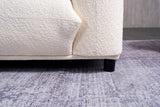 detail showing sofa stitching and material