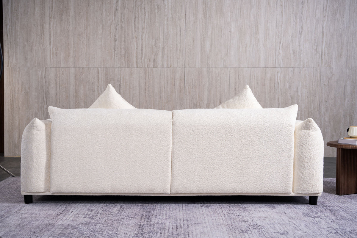 front view emphasizing cushion plushness
