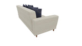 Dolce cream blue sofa bed showing front cushions and armrest