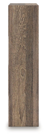 Side view of Shallifer brown 8-cube organizer