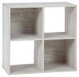 Paxberry Whitewash Four Cube Organizer side angle