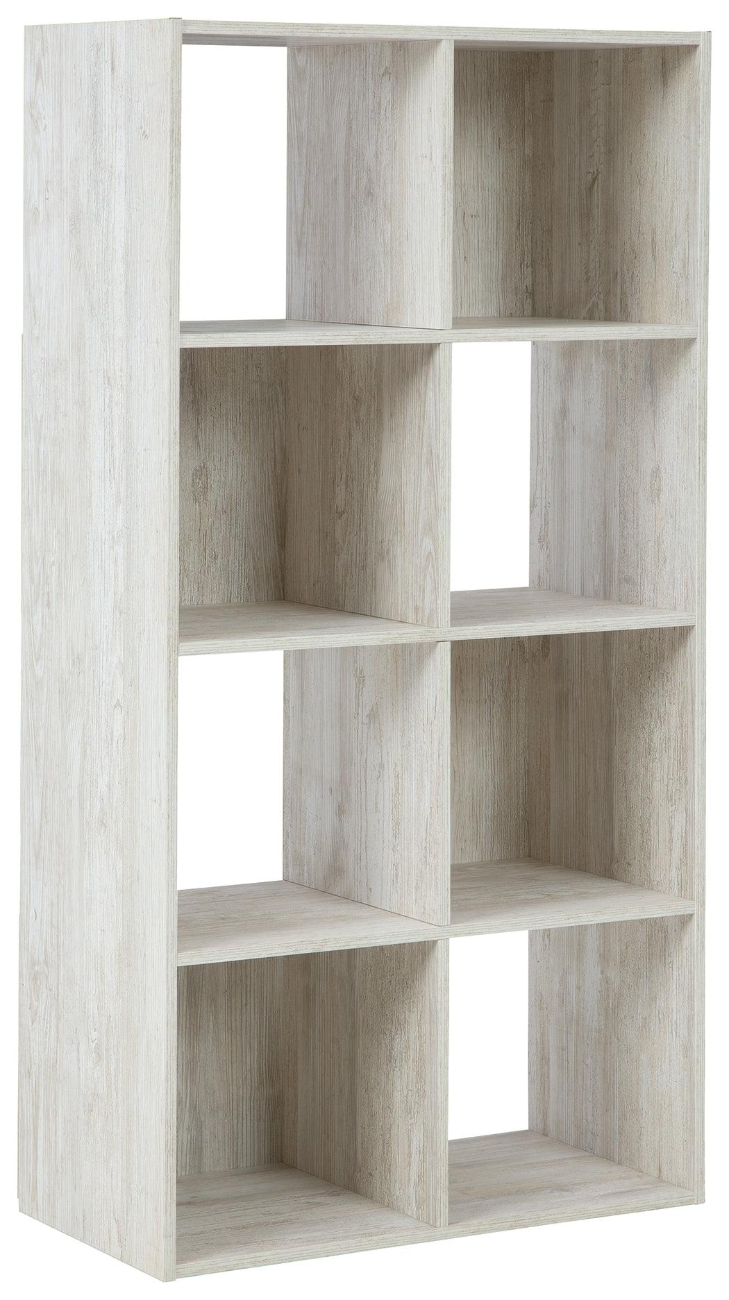 Paxberry Whitewash Eight-Cube Organizer side view