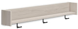 Socalle Light Natural Wall-Mounted Coat Rack with Shelf angled side view