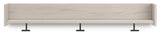 Socalle Light Natural Wall-Mounted Coat Rack with Shelf head-on view