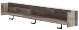 Neilsville Multi Gray Wall Mounted Coat Rack With Shelf - Ella Furniture