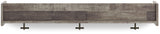Neilsville Multi Gray Wall Mounted Coat Rack With Shelf - Ella Furniture