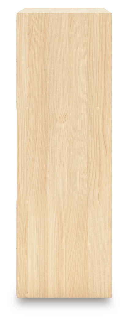 Side profile of Piperton Tan Six-Cube Organizer