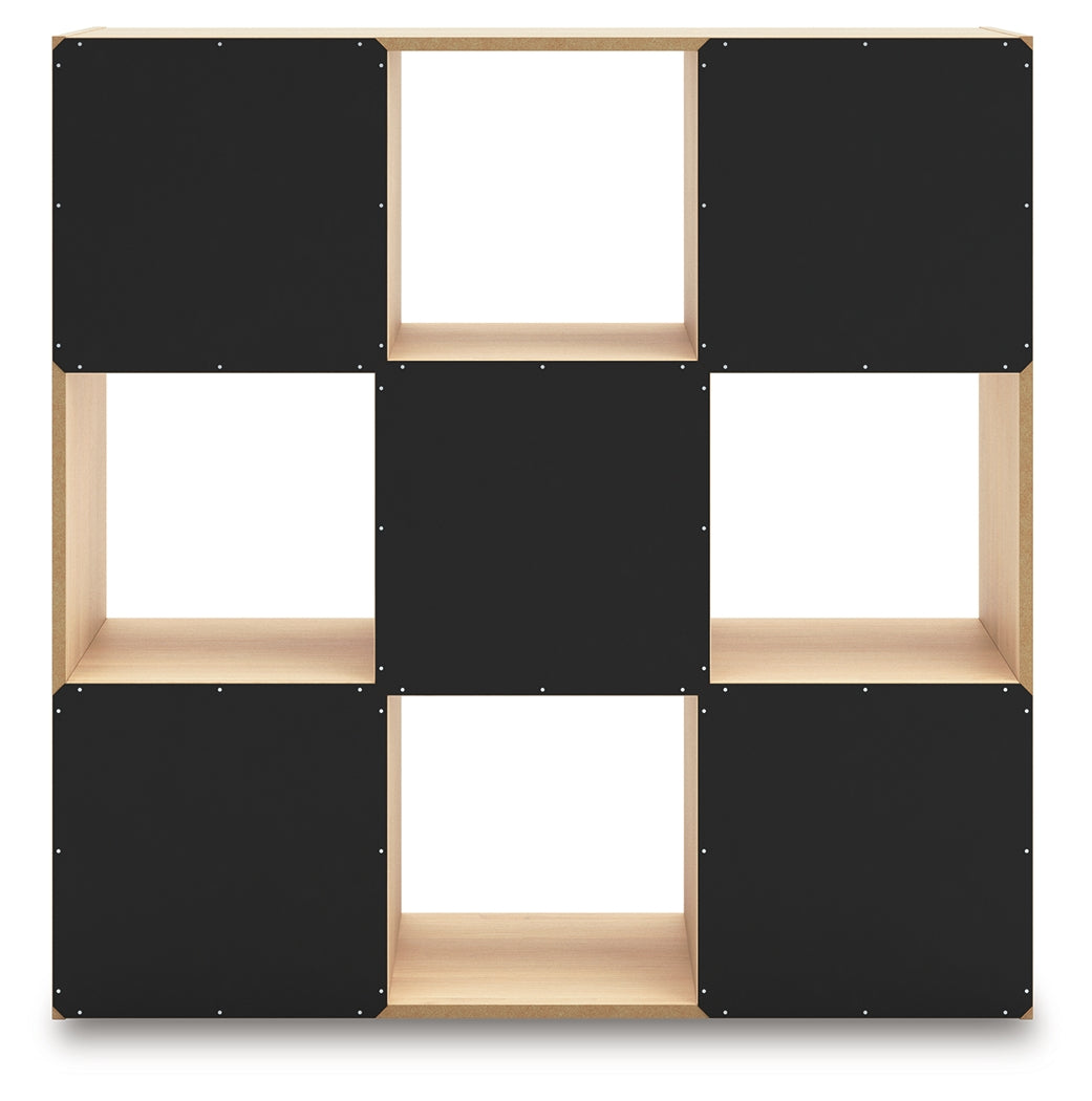 Back view of Piperton nine-cube organizer
