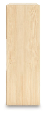 Side view of Piperton tan nine-cube organizer