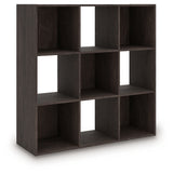 Piperton Charcoal Nine-Cube Organizer angled top side