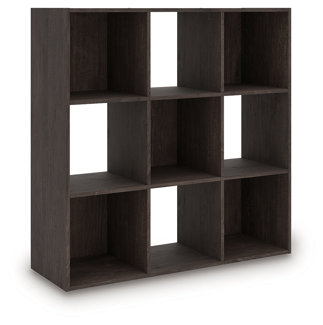 Piperton Charcoal Nine-Cube Organizer angled top side