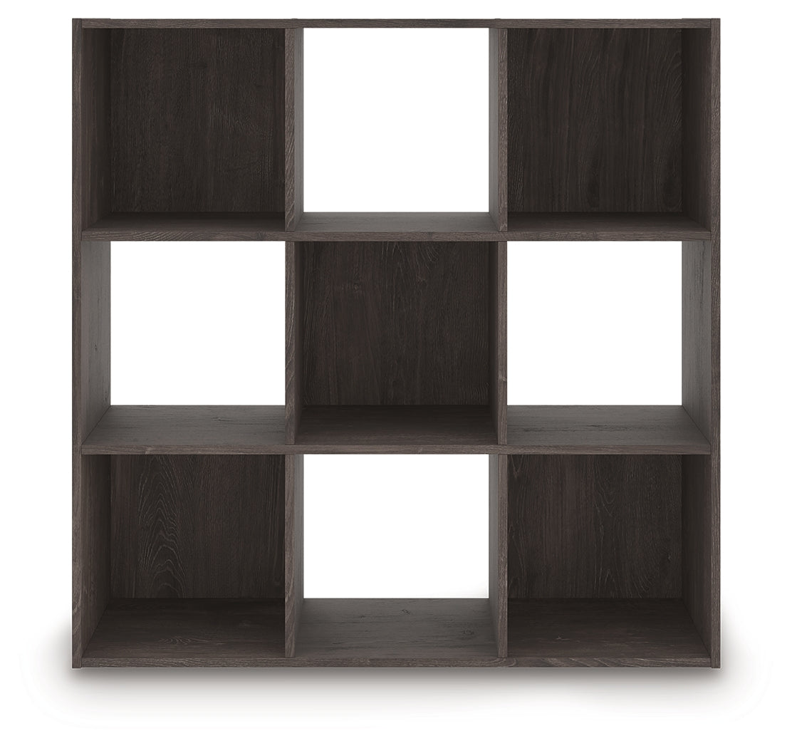 Piperton Charcoal Nine-Cube Organizer head-on view