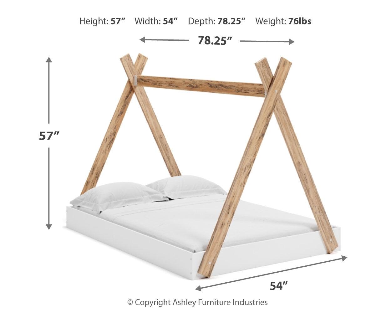 Piperton Bed dimension diagram