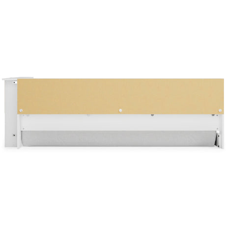 Piperton White Twin Bookcase Storage Bed back view
