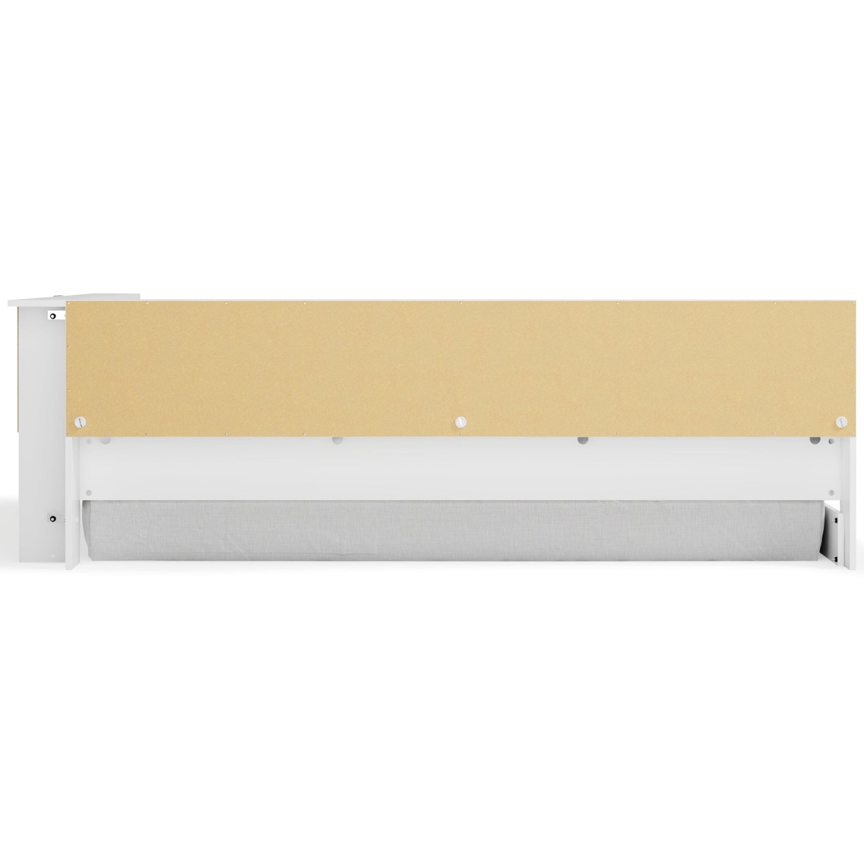 Piperton White Full Bookcase Storage Bed rear view