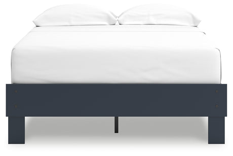 Simmenfort Full Platform Bed complete bed angle