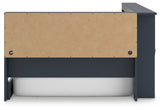 Back view of Simmenfort twin bookcase storage bed