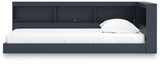 Side alternate angle of Simmenfort twin bed bookcase storage