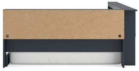 Simmenfort full bookcase bed back view