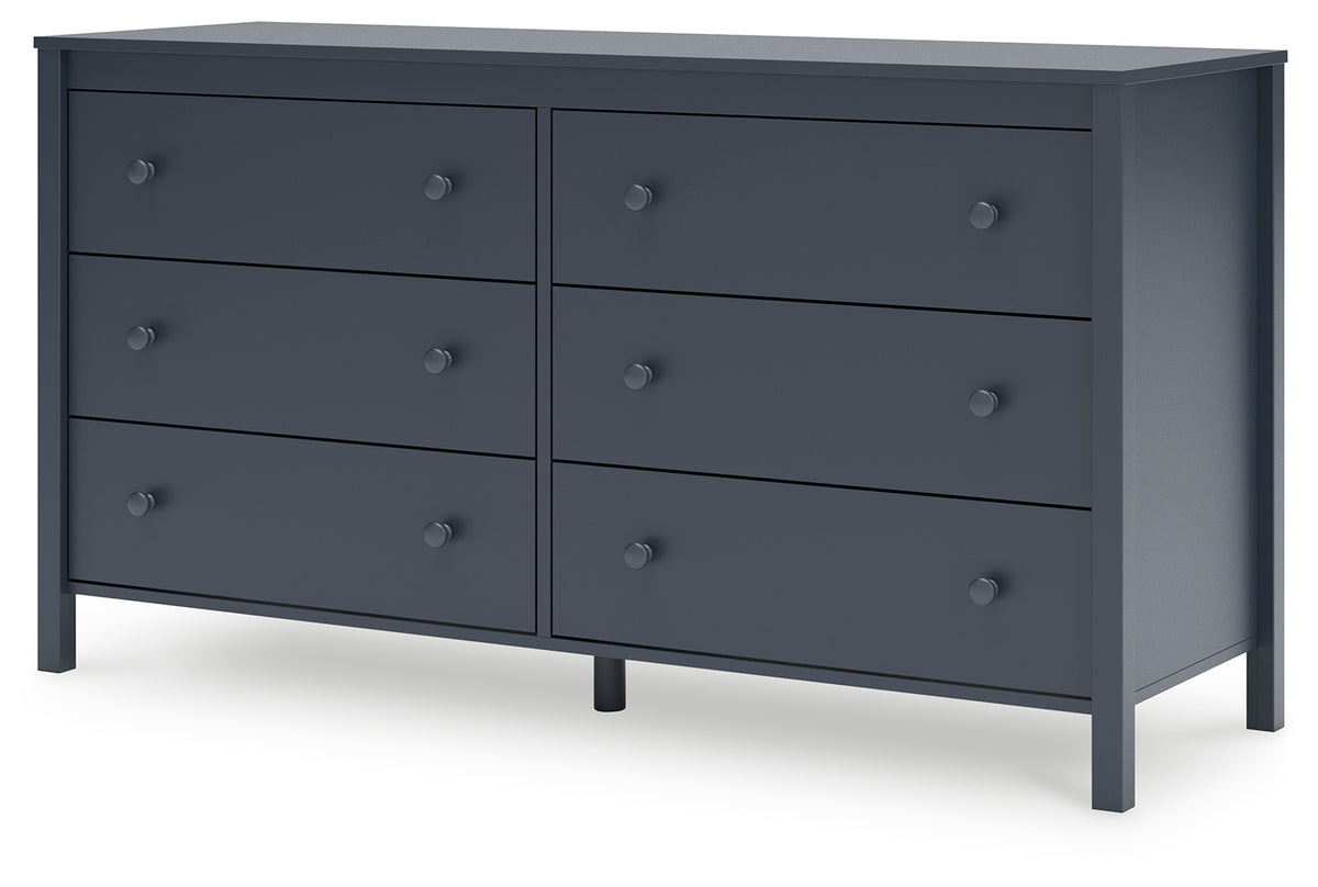 Side angle of Simmenfort Navy Blue Dresser
